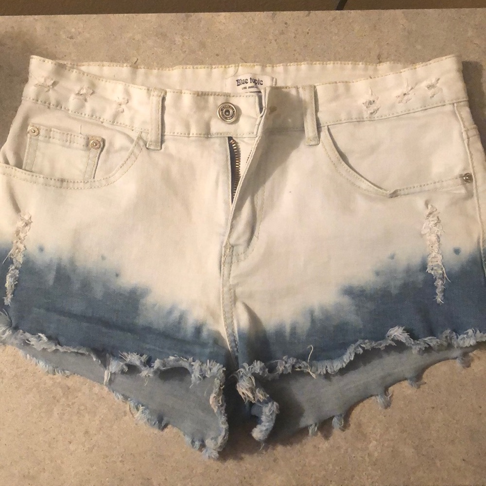 Ombré Denim Shorts